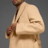 Abrigo de lana para el día del partido - Camello