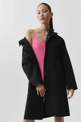 Abrigo largo «Rain or Shine» — Negro