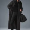 Abrigo largo Wool Metro - Gris jaspeado oscuro