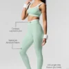 Airbrush High-Waist 7/8 Better Together Legging - Menta/Blanco