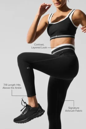 Airbrush High-Waist 7/8 Better Together Legging – Negro/Blanco