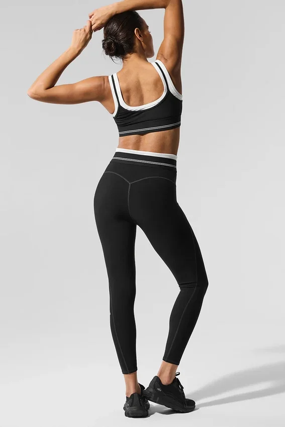 Airbrush High-Waist 7/8 Better Together Legging - Negro/Blanco