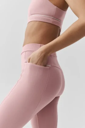 Airbrush High-Waist Fast Track Leggings – Rosa vintage/Blanco
