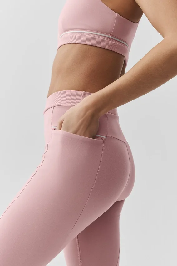 Airbrush High-Waist Fast Track Leggings - Rosa vintage/Blanco