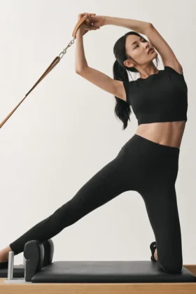 Airbrush Legging de cintura High-Waist y largo 7/8 - Negro