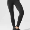 Airbrush Legging de cintura High-Waist y largo 7/8 - Negro