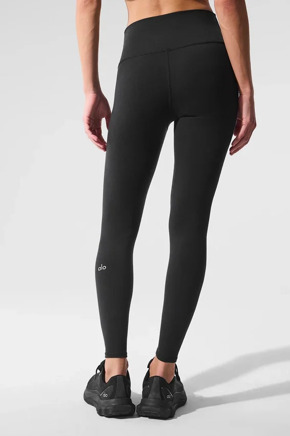 Airbrush Legging de cintura High-Waist y largo 7/8 - Negro