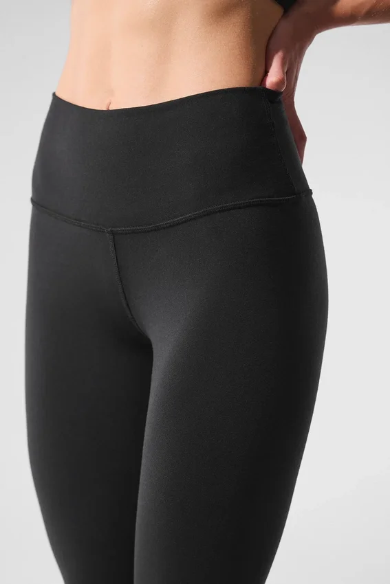 Airbrush Legging de cintura High-Waist y largo 7/8 - Negro