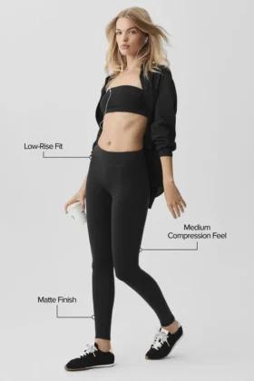 Airbrush Legging de talle bajo – Negro