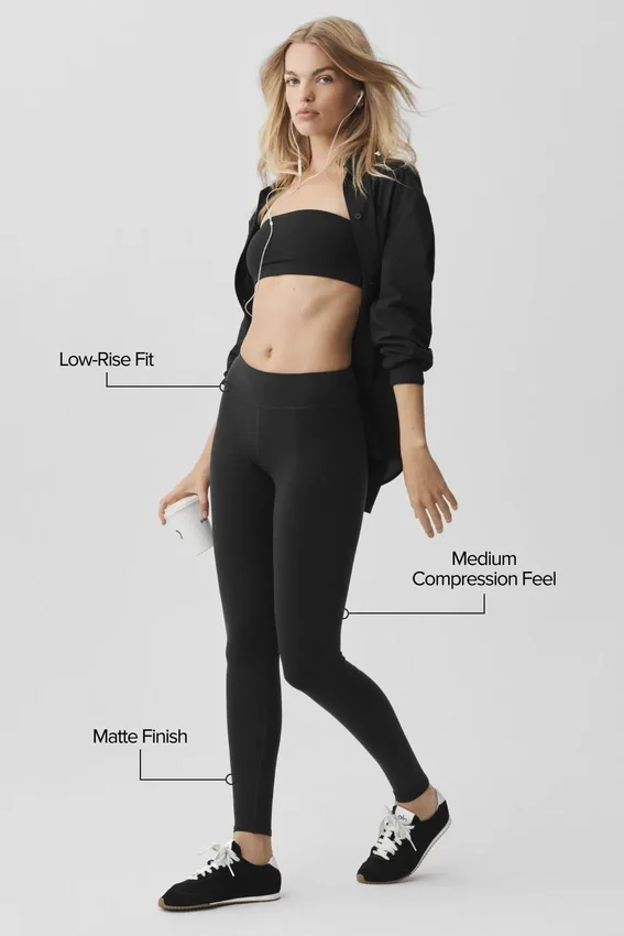 Airbrush Legging de talle bajo - Negro