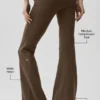 Airbrush Legging de talle bajo y corte acampanado con efecto aerógrafo - Espresso