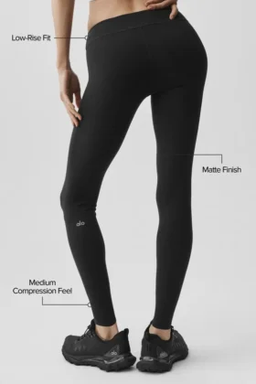 Airbrush Legging de talle bajo y largo 7/8 – Negro
