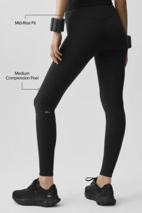 Airbrush Legging de talle medio – Negro
