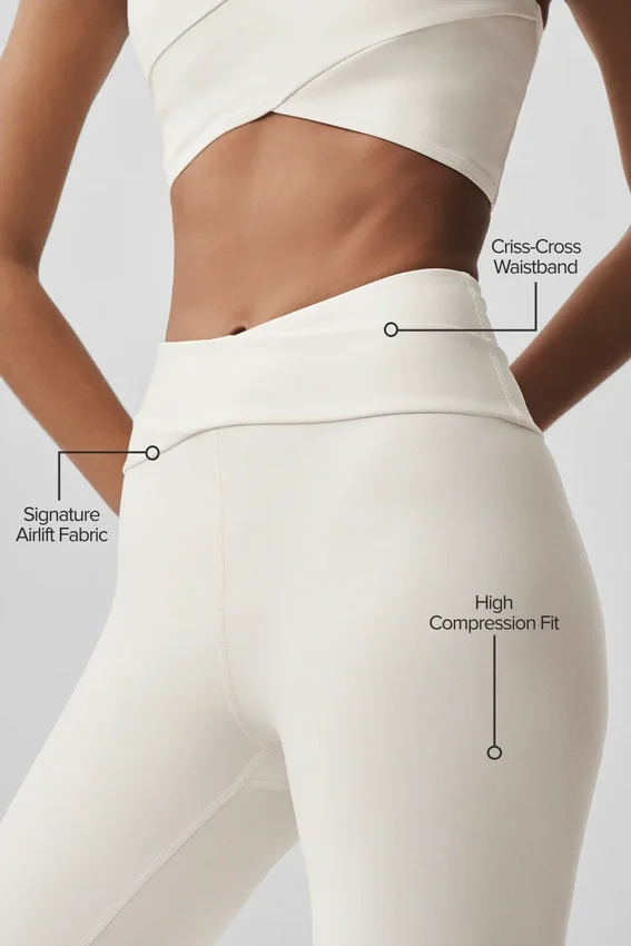 Airlift High-Waist 7/8 Horizon Leggings - Marfil