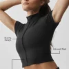 Alo Softsculpt de pantalón corto con cremallera completa - Negro