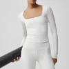 Alo Softsculpt Precision de manga larga - Blanco