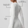 Alo Softsculpt Precision de manga larga - Blanco