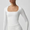 Alo Softsculpt Precision de manga larga - Blanco