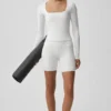 Alo Softsculpt Precision de manga larga - Blanco