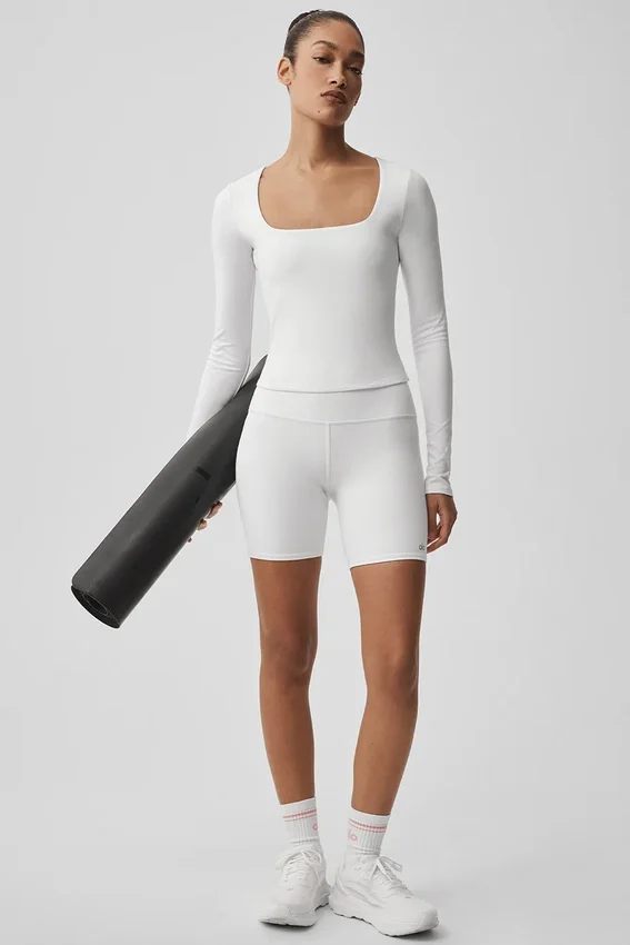 Alo Softsculpt Precision de manga larga - Blanco