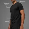 Alo Vapor de cuello redondo y manga corta - Negro