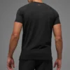 Alo Vapor de cuello redondo y manga corta - Negro