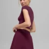 Alosoft Crop Finesse de manga corta - Burdeos
