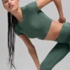 Alosoft Crop Finesse de manga corta - Verde trébol