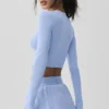 Alosoft Crop Finesse de manga larga - Azul Provenza claro