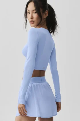 Alosoft Crop Finesse de manga larga – Azul Provenza claro