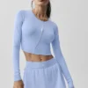 Alosoft Crop Finesse de manga larga - Azul Provenza claro