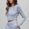 Alosoft Crop Finesse de manga larga - Escarcha de invierno