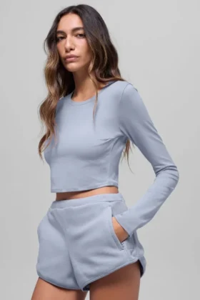 Alosoft Crop Finesse de manga larga - Escarcha de invierno