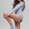 Alosoft Crop Finesse de manga larga - Escarcha de invierno