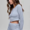 Alosoft Crop Finesse de manga larga - Escarcha de invierno