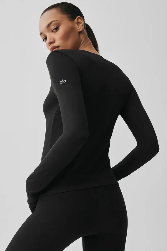 Alosoft Finesse de manga larga - Negro