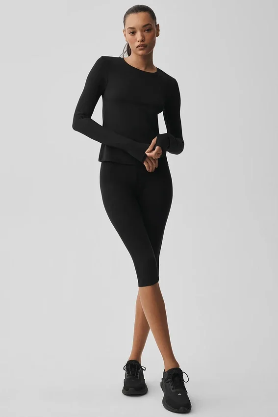Alosoft Finesse de manga larga - Negro