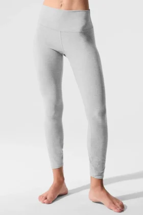 Alosoft High-Waist 7/8 Highlight Leggings – Gris jaspeado deportivo