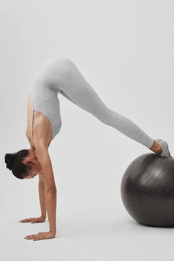 Alosoft Mono entero One and Done - Gris jaspeado deportivo