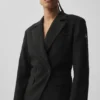Blazer con cordón - Negro