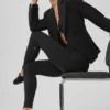 Blazer con cordón - Negro