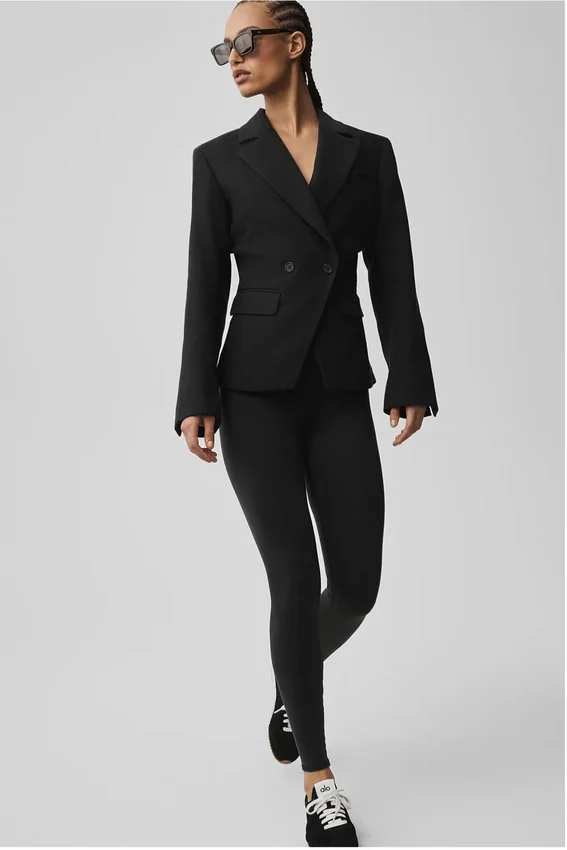 Blazer con cordón - Negro