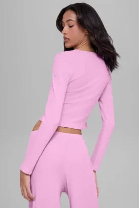 Blusa de manga larga Dreamlight — Rosa corazón de caramelo