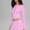 Blusa de manga larga Dreamlight — Rosa corazón de caramelo