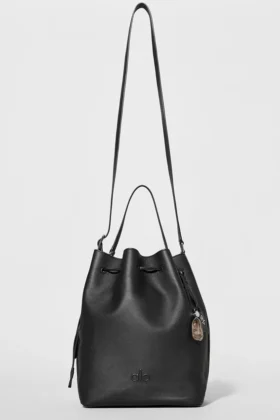 Bolso tipo cubeta Alo Balance – Cuero negro