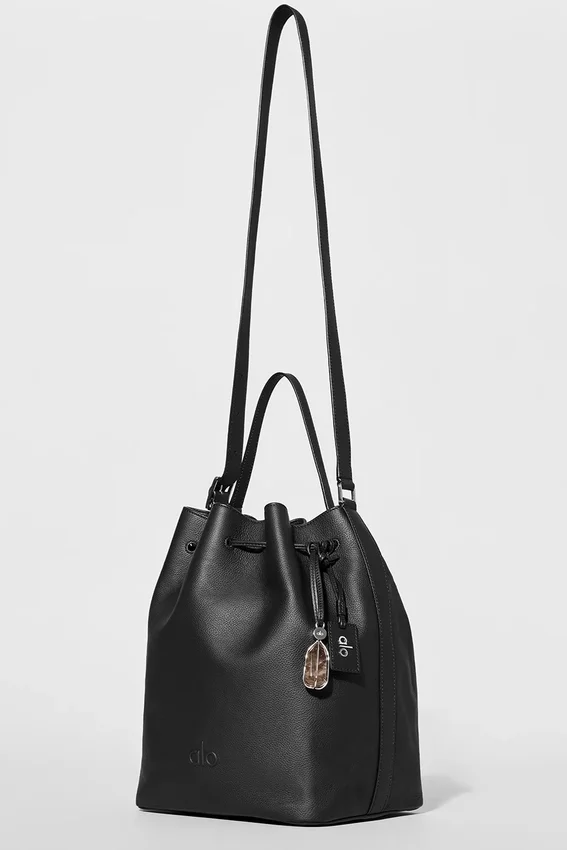 Bolso tipo cubeta Alo Balance - Cuero negro