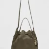 Bolso tipo cubeta Alo Balance - Gamuza color olivo