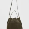 Bolso tipo cubeta Alo Balance - Gamuza color olivo