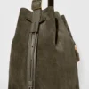 Bolso tipo cubeta Alo Balance - Gamuza color olivo