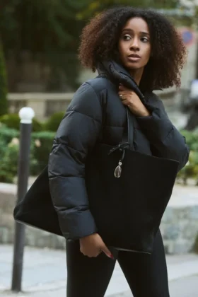 Bolsos tote Alo Tranquility - Gamuza negra